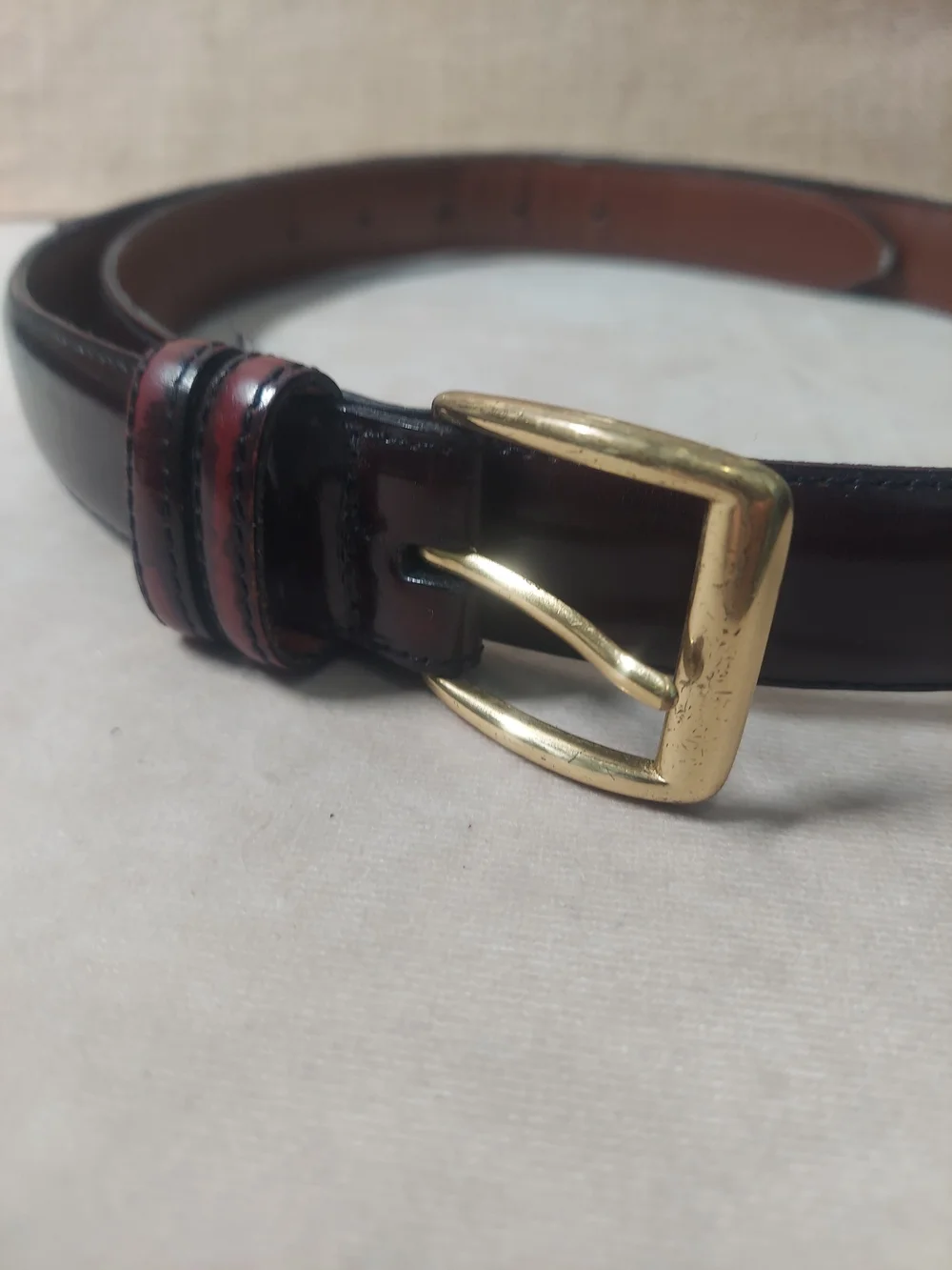 Men's Handcrafted in USA Genuine Leather Belt - Size 38 - Classic Brown